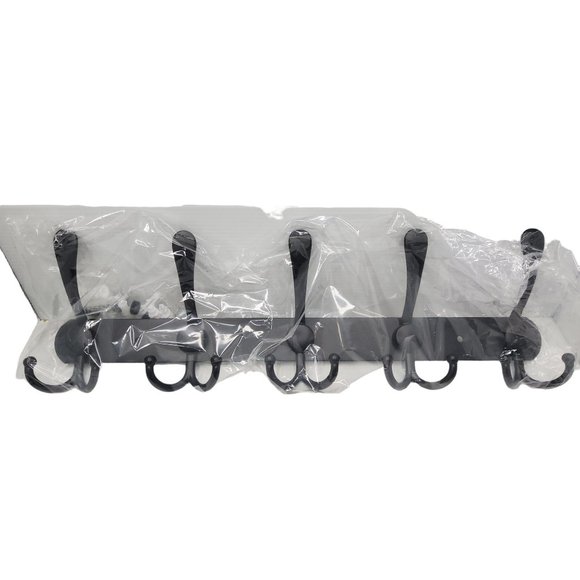 home wall mount 5 single hooks and 5 tri-hooks coat/hat rack - Picture 2 of 3